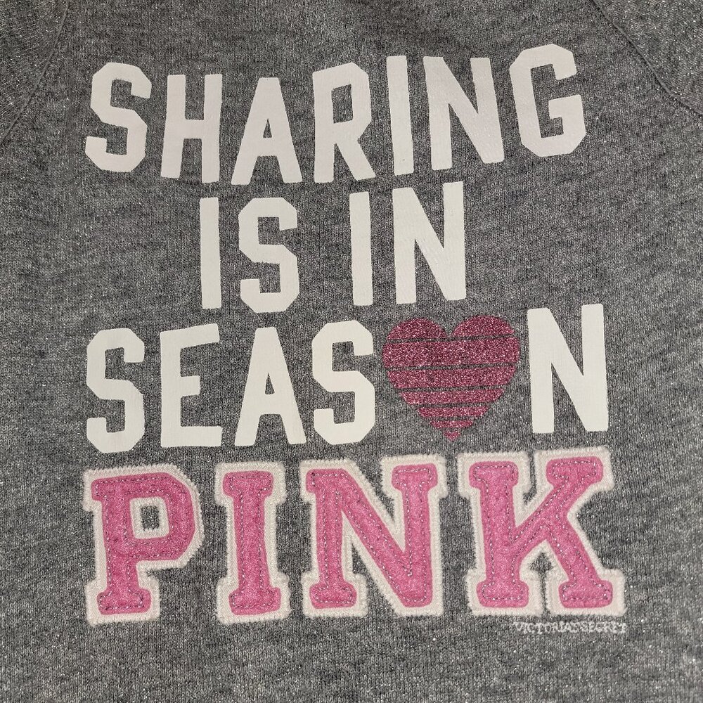 🎉 HTF PINK VICTORIAS SECRET BLING SHIMMER GLITTER HOODIE
